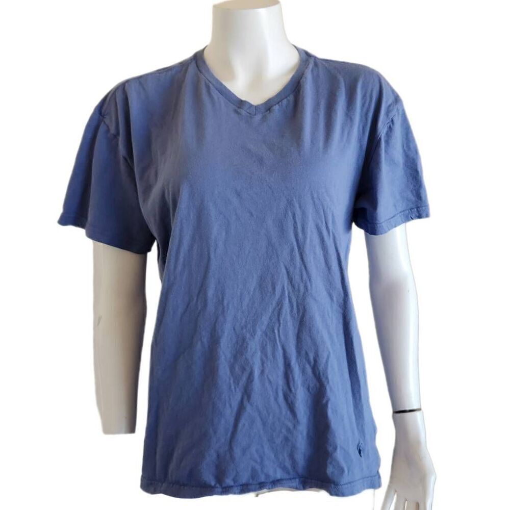 Polo Ralph Lauren v-neck slim fit x-large 100% cotton navy blue T-shirt - Picture 1 of 4